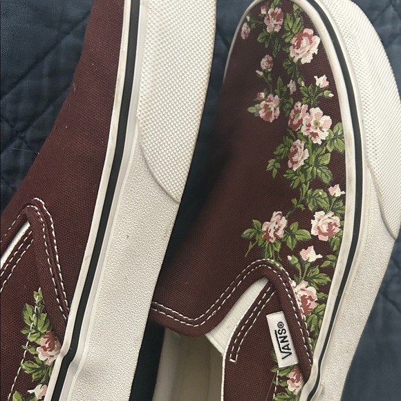 Vans Floral Slip-On Sneakers - Brown and Pink - Picture 4 of 4